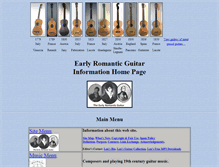 Tablet Screenshot of earlyromanticguitar.com